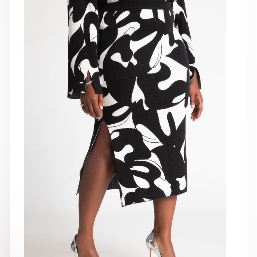 Eloquii Intarsia Sweater Skirt Plus Size 14/16
